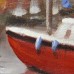 Red Boat Hand Painted Canvas